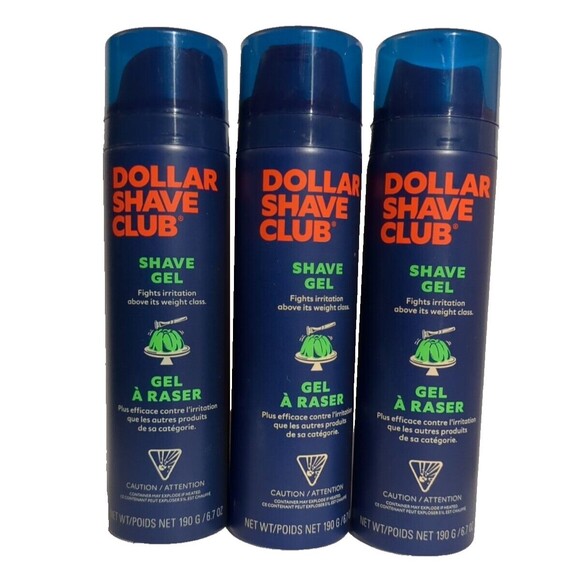 (Lot Of 3) Dollar Shave Club Shave Gel Shea Butter &Aloe Sensitive Skin 6.7 oz - Picture 2 of 7